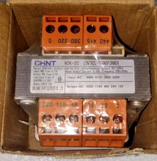 Chint Ndk Control Circuit Panel Transformer 20-415V Output 12,24,48,110,230 Volt