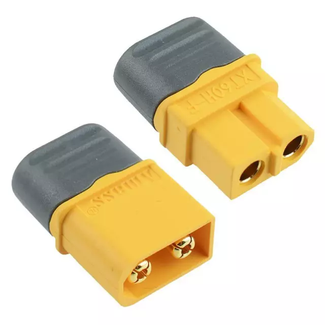 AMASS Male Female XT60 XT60H Gold Plated Connector with Cap Plug Socket 30A