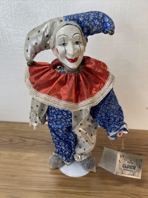 1992 The Heritage Mint Ltd Porcelain Clown Collection 16" Big Top with stand f4