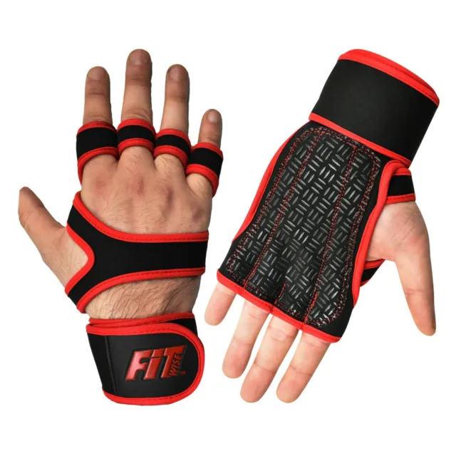 Workout Gloves Men Wrist Support Weight Lifting Body Fitness Training Gym Straps