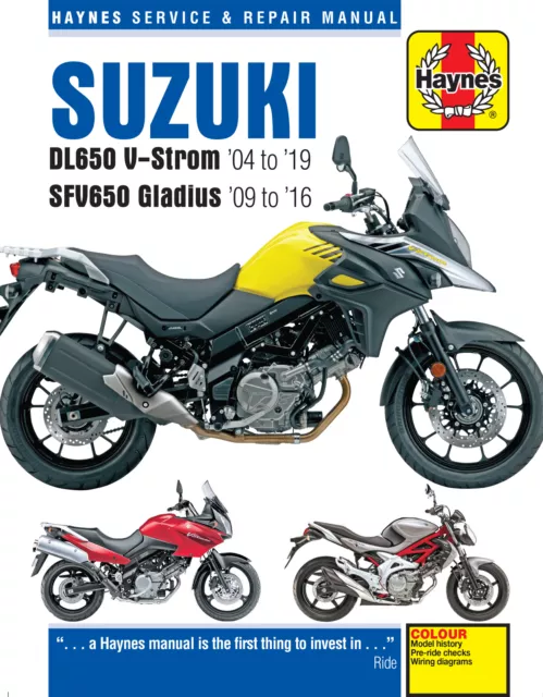 Suzuki DL650 V-Strom & SFV650 Gladius (04 - 19) Haynes Repair Manual (Paperback)