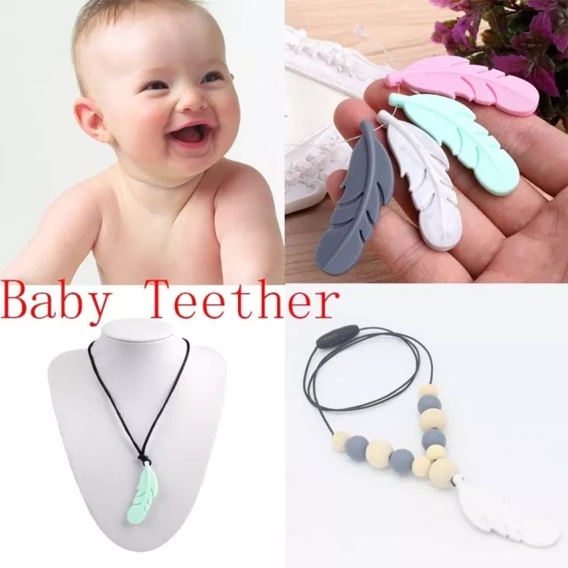 Infants Soother DIY Baby Pacifier Feather Pendant Baby Teether Necklace Making