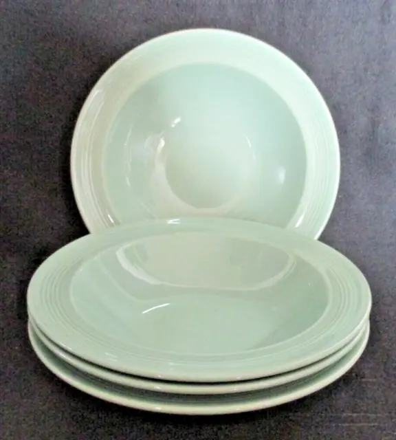 c.1950/60s  WOOD'S WARE Beryl Green 4 Desert Bowls. 6.5"