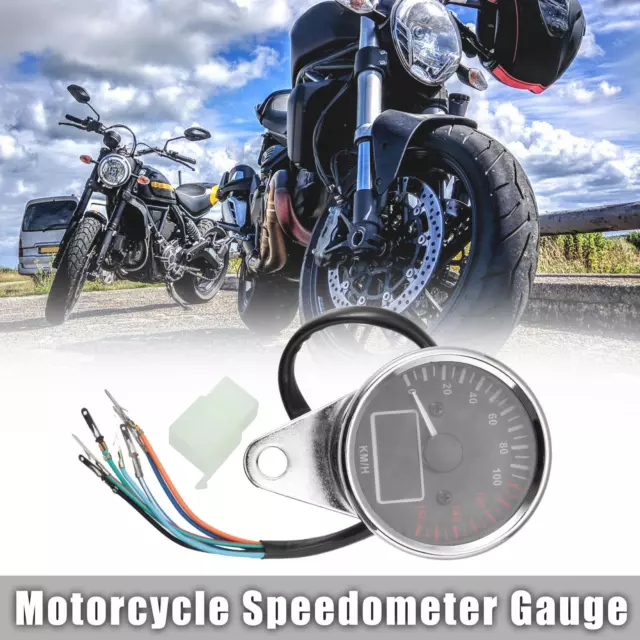 Motorrad Tachometer Universal 12V LED Digital Drehzahlmesser 0-160 km/h Silber