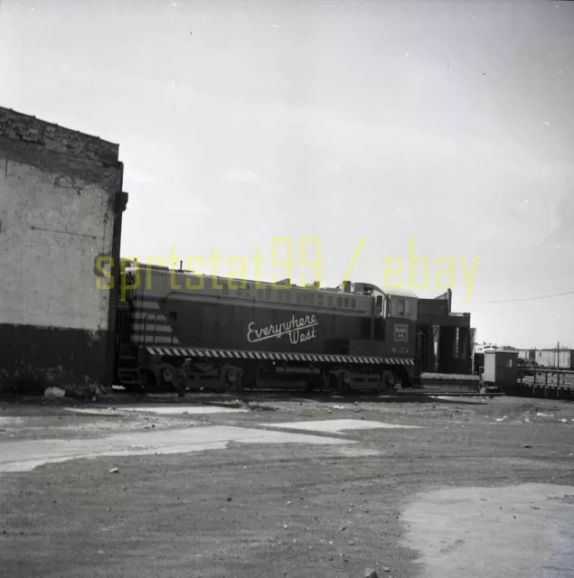 CBQ Burlington Route VO-1000 Locomotive #9372 - Vintage Railroad Negative