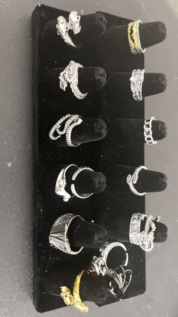 100- Stainless Steel Fashion Punk Gothic Style Rings.