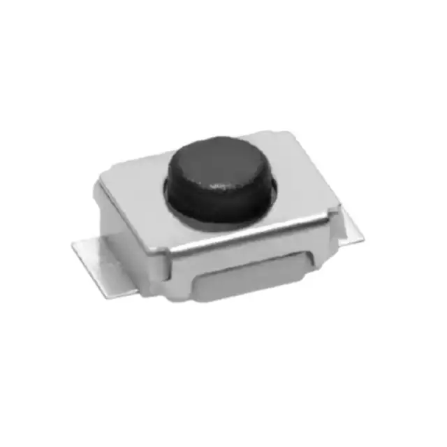 B3U-1100P Switch Tactile N.O. SPST Round Button Gull Wing 0.05A 12VDC 1.5N SMD,