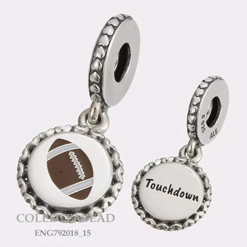 Authentic Pandora Sterling Silver Enamel Football Dangle Bead ENG792018_15