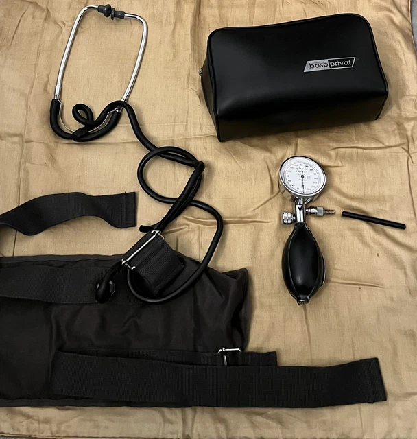 BOSO Privat Blutdruckmessgerät manuell mit Stethoskop 70er Retro