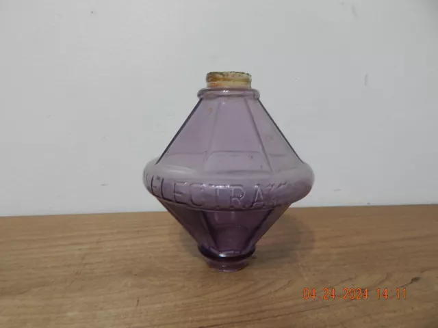 Antique Glass Lightning Rod Ball Weathervane Cone Shape Electra Amethyst Purple