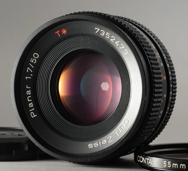 MINT CONTAX CARL Zeiss Planar T 50mm F/1.7 MMJ Lens for C/Y From Japan ...