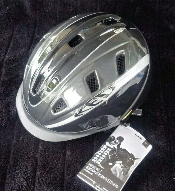 KED Reithelm Basco Anthrazit Silber schwarz Gr. XXL 60- 64 cm Reitkappe Helm neu