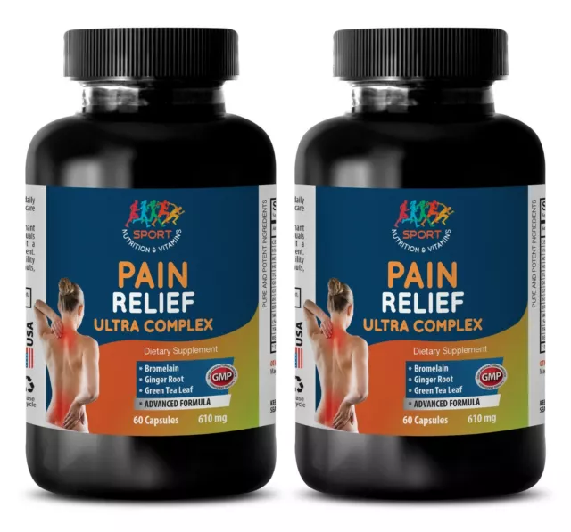 menstrual pain relief - PAIN RELIEF ULTRA 610MG - organic 2 Bottle 120 Capsules