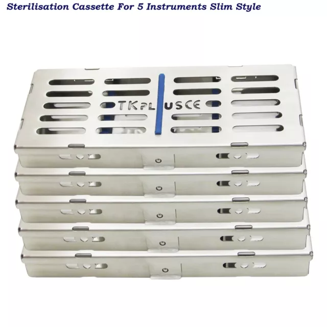 Sterilization Cassettes Slim Style Rack tray for 5 Instruments Dental Surgical