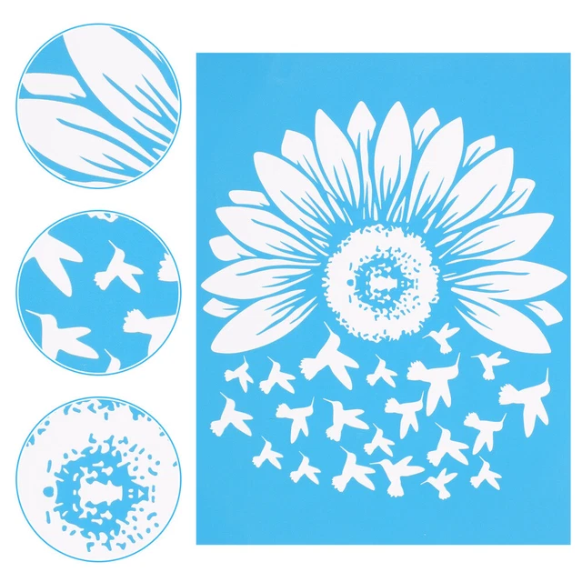 Gaze-Zeichenschablone Waschbare Tonschneider Blumen Drucken