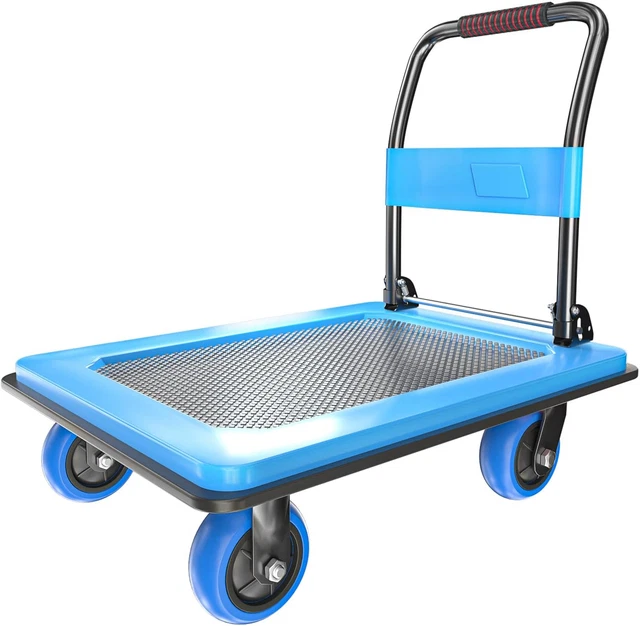 Heavy Duty Platform Truck, Push Cart Furniture Dolly with 1100Lbs Capacity and 5