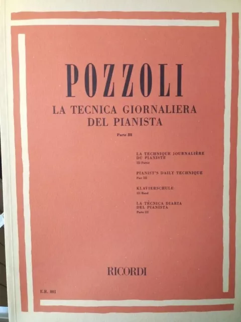 POZZOLI - 3 La tecnica giornaliera del pianista, parte III. Nuovo