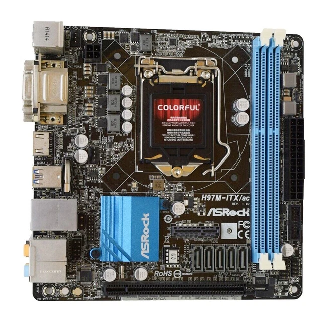 Carte Mère ASRock H97M-ITX/AC (LGA1150) Reconditionnée - Parfaite Pour PC Compact !