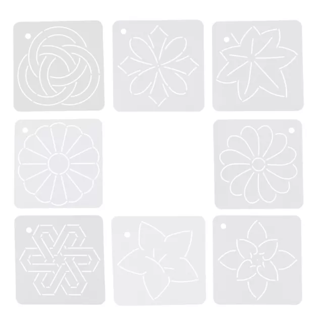 8 piezas plantillas de plástico de patchwork plantillas de edredón lineales