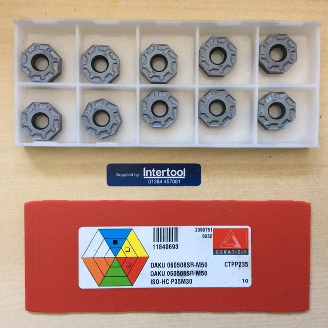 CERATIZIT Milling Inserts XDKT11T308SR-M50 CTPP235 – Original New, 10 Pieces
