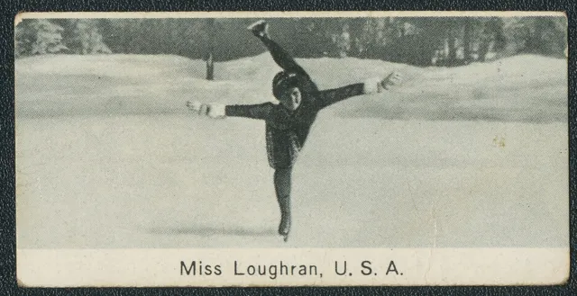 1932 Beatrix Loughran Usa Ice Skating Gold Medal Swedish Gota Olympic Card #73