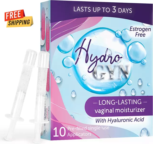 Hydro GYN Vaginal Moisturizer - Dryness & Discomfort Relief - Hormone Free - 10