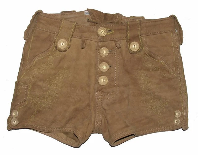 Corti Donne- Trachten- Pantaloni IN Pelle/Pantaloni Costume Khaki- Oliva Tgl S
