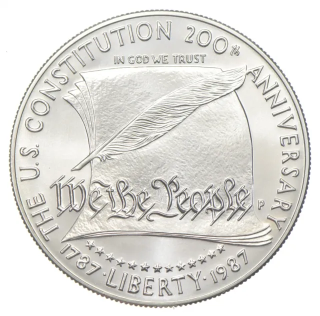 1987-P Unc Constitution Commemorative Silver Dollar $1 *0442