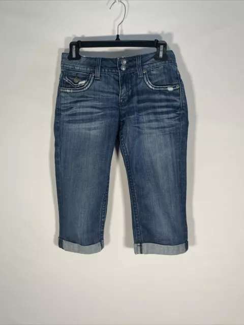 Nordstrom Vigoss Collection Fit/Crop Womens 27 (28x16) Flap Pockets Cuffed Jeans 3