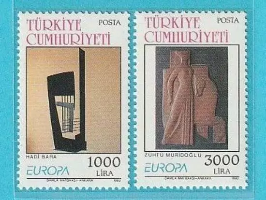 Türkei CEPT aus 1993 ** postfrisch MiNr. 2984-2985 Zeitgenössische Kunst Gemälde