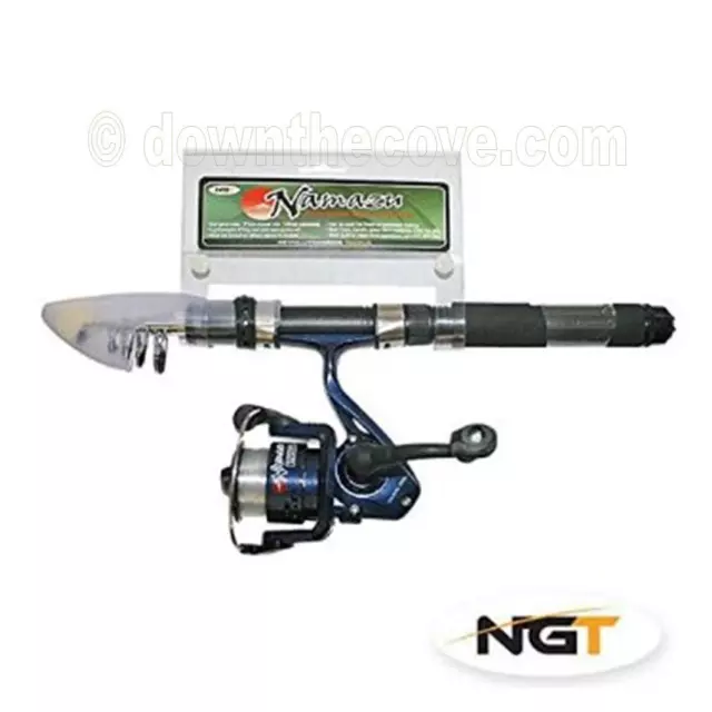 NGT Namazu Mini Travel Telescopic Holiday Fishing Rod & Reel Combo - FAST POST!