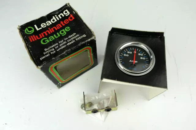 NOS Leading Illuminated Amp Gauge Ammeter Rally Classic Retro 2" Vauxhall Mini