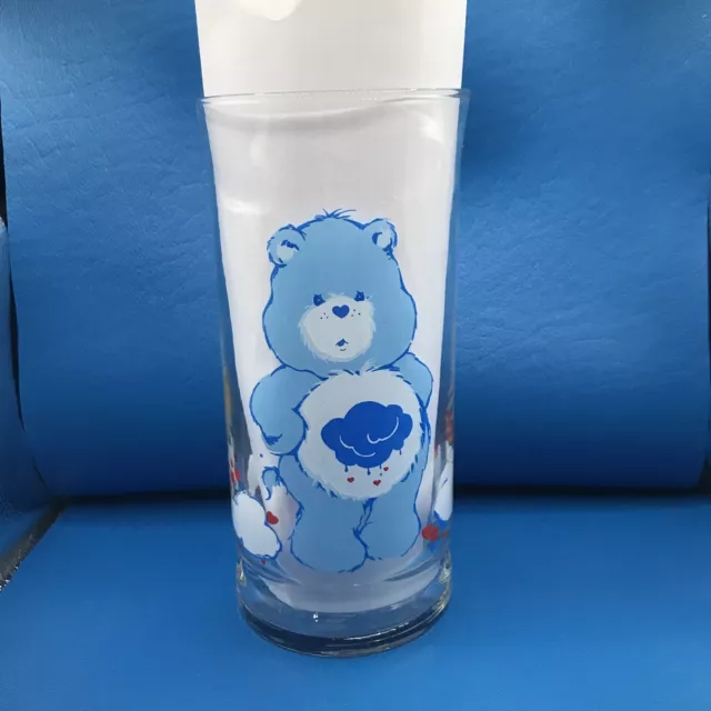 VERY NICE Vintage 1983 Care Bears GRUMPY GLASS Promotional Pizza Hut Collectible