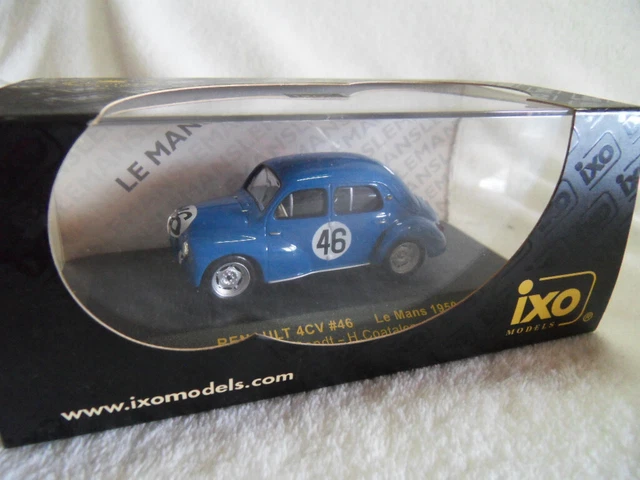 Miniature 1/43 Renault 4 CV N°46 - Vainqueur 24h Du Mans 1950 - Provence Moulage (RARE)