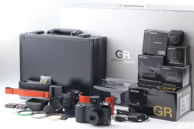 [Near MINT in Box] Ricoh GR II Premium Kit GV-1 GW-3 GH-3 16.2MP from Japan