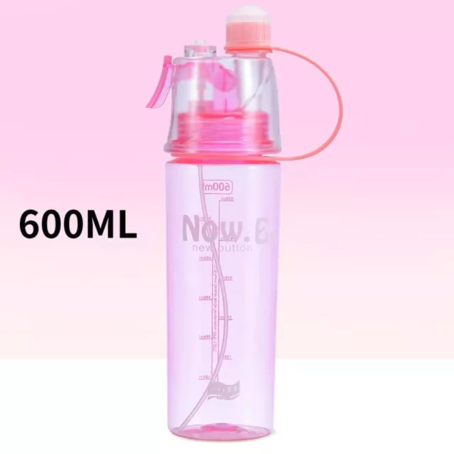 600ML Running Portable Cycling Mist Water Sports Cup Outdoor Drink Bottle Spray 3