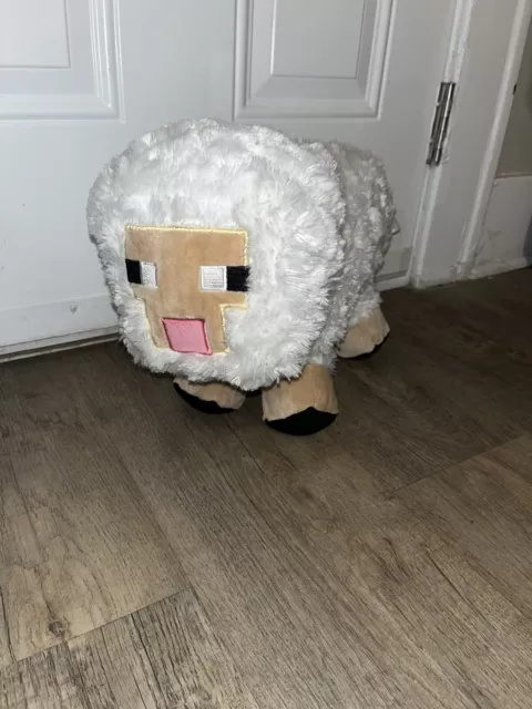 Minecraft Sheep Lamb Large Plush Stuffed Animal Pillow White 16"