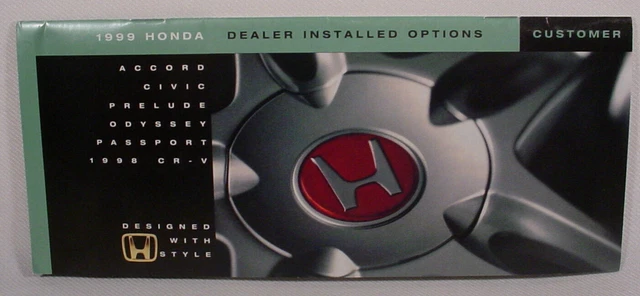 1999 Honda  Deasler Installed Options Accessories Brochure - Original
