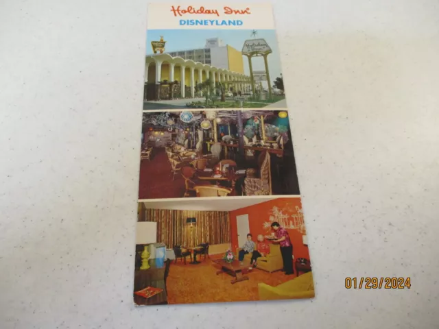 Vintage Holiday Inn DISNEYLAND Anaheim, Calif.  Postcard 4" x 9"