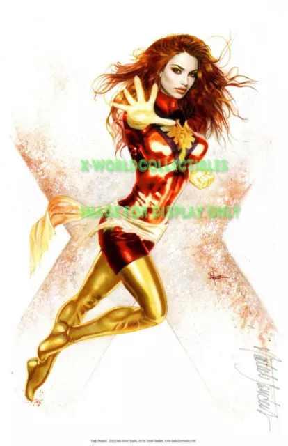 NATALI SANDERS ~ X-MEN RED PHOENIX FINE ART PRINT SIGNED 11"x17"