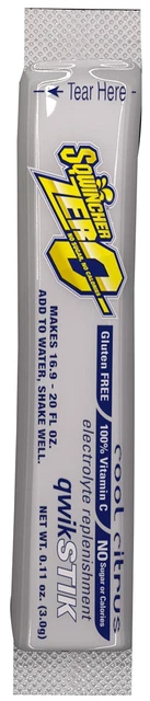 Sqwincher Zero Qwik Stik - Sugar Free Electrolyte Powdered Beverage Mix, Cool