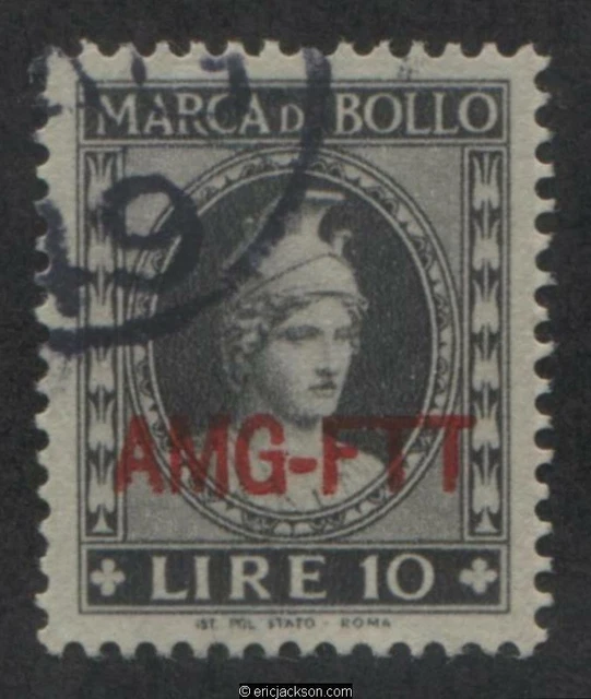 AMG Trieste Fiscal Revenue Stamp, FTT F38 used, VF