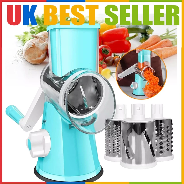 KITCHEN VEGETABLE FOOD Shredder Rotary 3 IN 1 Grater Chopper Slicer