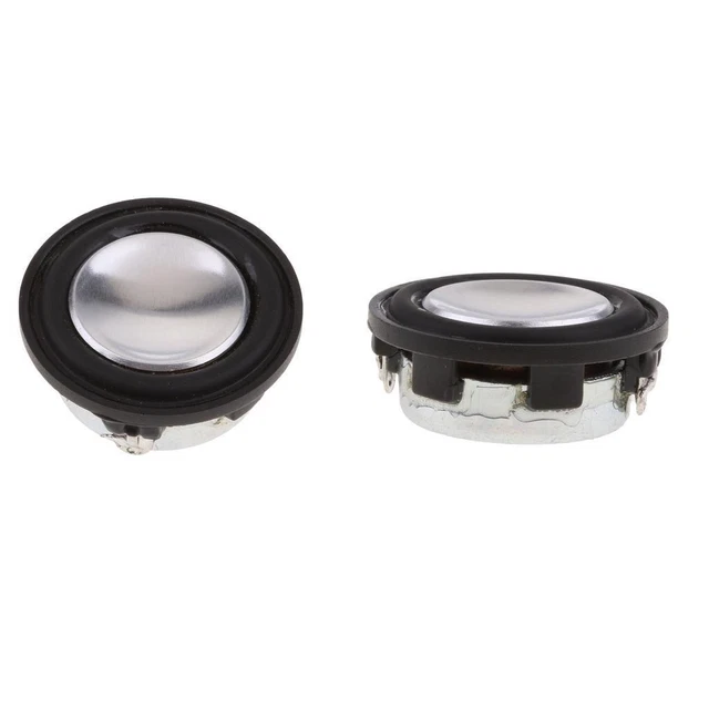 2x DIY 28mm Mini 2W Stereo Audio Lautsprecher 1" Lautsprecher Zubehör Schwarz