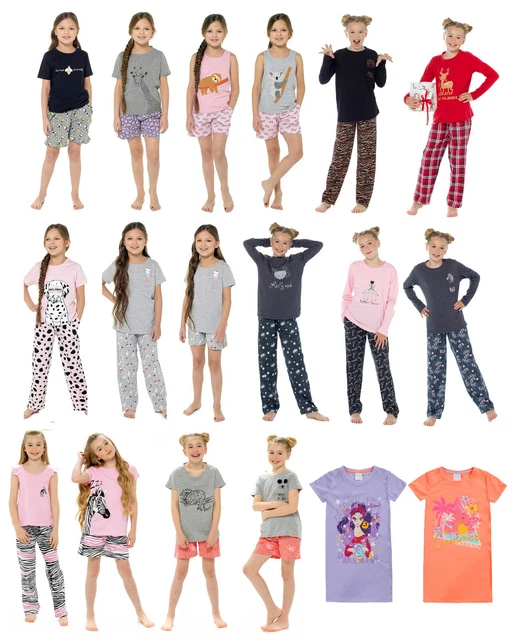 Ragazze Set Pigiama Bambini Notte Pj Corto Abbigliamento Comodo Gamma 7-13 Anni