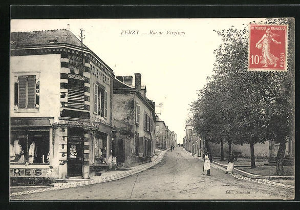 CPA Verzy, Rue de Verzenay 1914