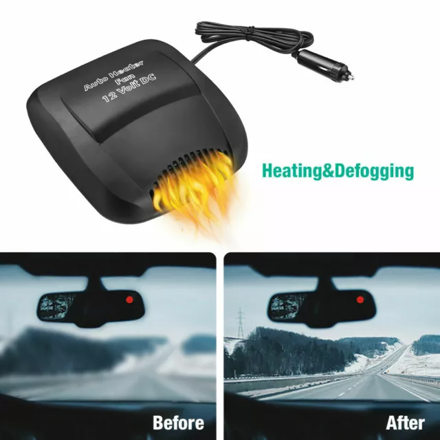 Car Heater Portable Heating Cooling Fan Defroster 2 in 1 150W Defogger 12V