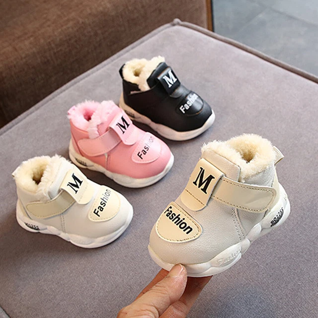 Stivaletti bambini ragazzi bambine bambino inverno caldi stivali da neve in pelliccia Chelsea scarpe foderate