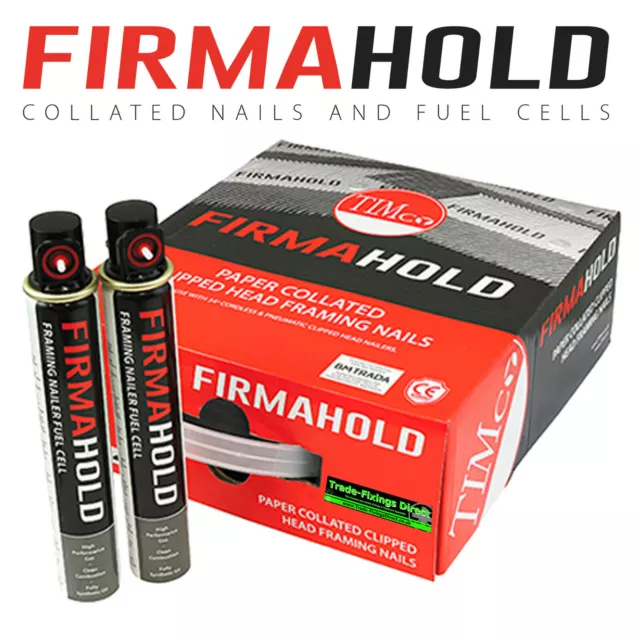 Firmahold Framing Gun Nails Fit Paslode IM350 + 50mm 63mm 75mm 90mm - With Gas