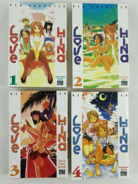 Lot de 4 Manga  Love Hina VF  Tomes 1 a 4  Ken Akamatsu  Envoi rapide et suivi